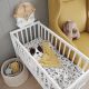 Woodies BEDSIDE CRIB tremmeseng - white