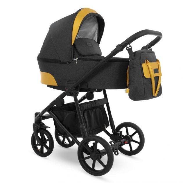 OLLIO 3 i 1 kombivogn - gul & grafit