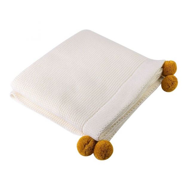 Bambus babytæppe - ecru