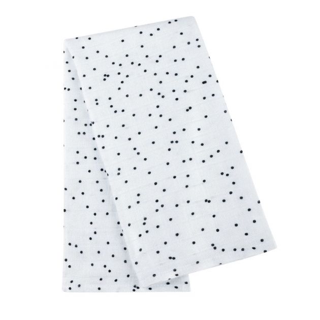 Bambus stofble - sorte prikker 46/46 cm