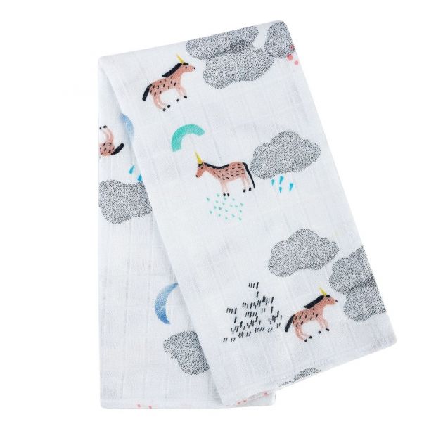 Bambus stofble - heste 75/75 cm