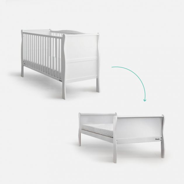 Woodies NOBLE BED WHITE - 2 i 1 tremmeseng